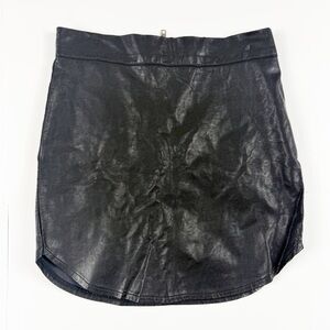 naked wardrobe Black Faux Leather Mini Skirt